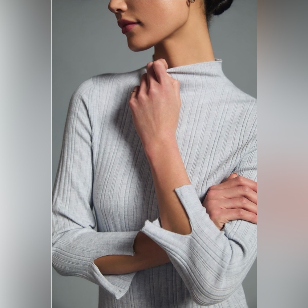 NWT Anthropologie Daily Practice Textured Column Sweater Dress, Size Large - Picture 4 of 9